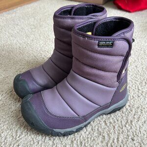 Keen Girls Purple Puffrider Keen-Dry Waterproof Insulated Winter Boots  Size 1